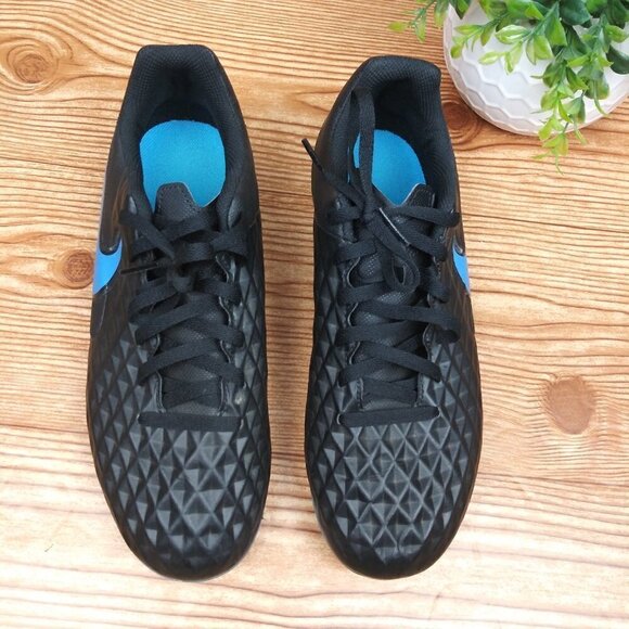 KID'S TIEMPO LEGEND 8 CLUB MULTI-GROUND CLEATS - BLACK/BLUE HERO SIZE 6Y - Picture 2 of 8